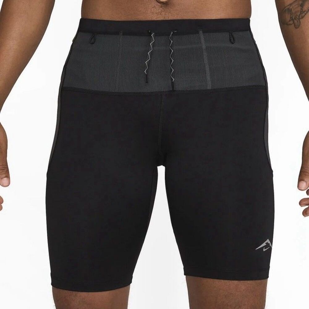 Nike Dri-FIT ADV Men’s Size L Lava Loops Black White Running Half Tights